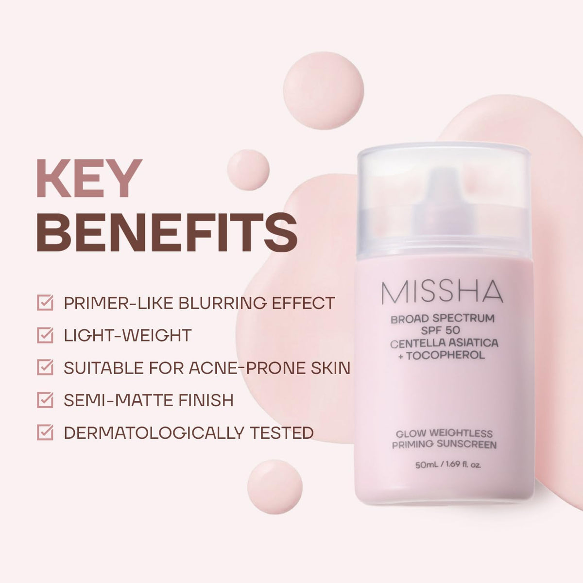 MISSHA pump dispense showing controlled drop for easy application