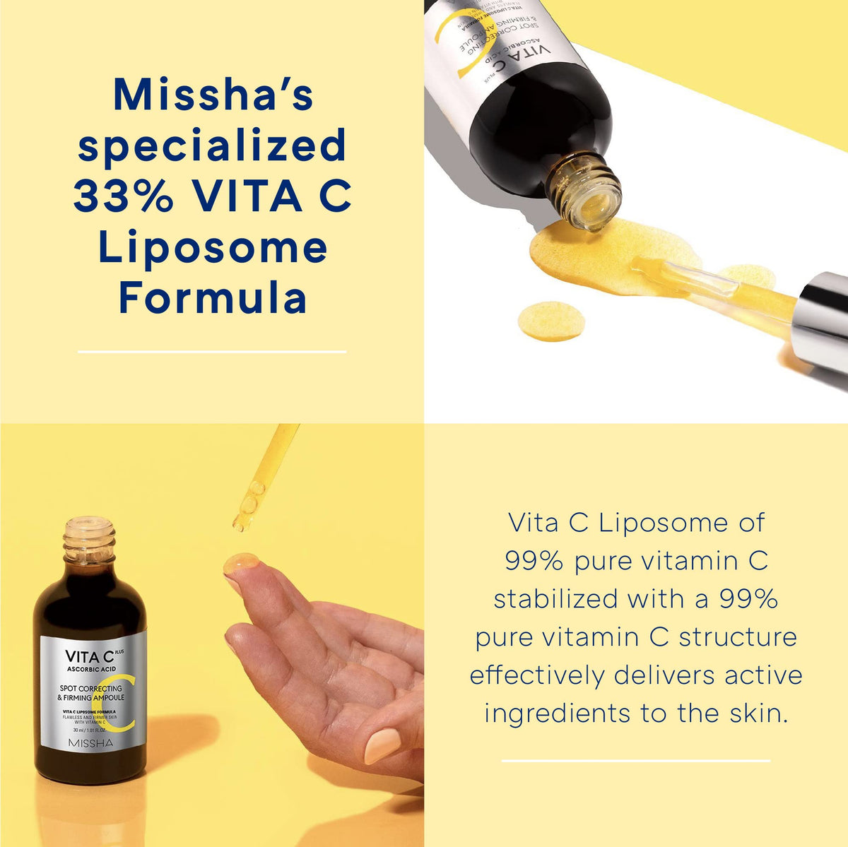 MISSHA bottle held in hand to show 30ml size and travel-friendly convenience