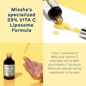 MISSHA bottle held in hand to show 30ml size and travel-friendly convenience