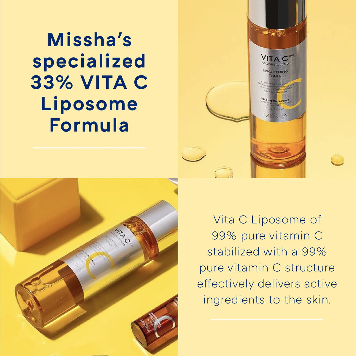 MISSHA tonic texture poured on hand, showing lightweight fast-absorbing finish