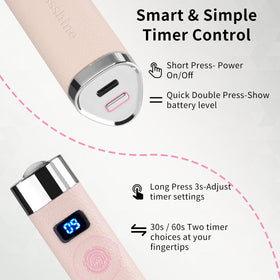 Missshine size comparison next to phone showing compact travel-friendly portability