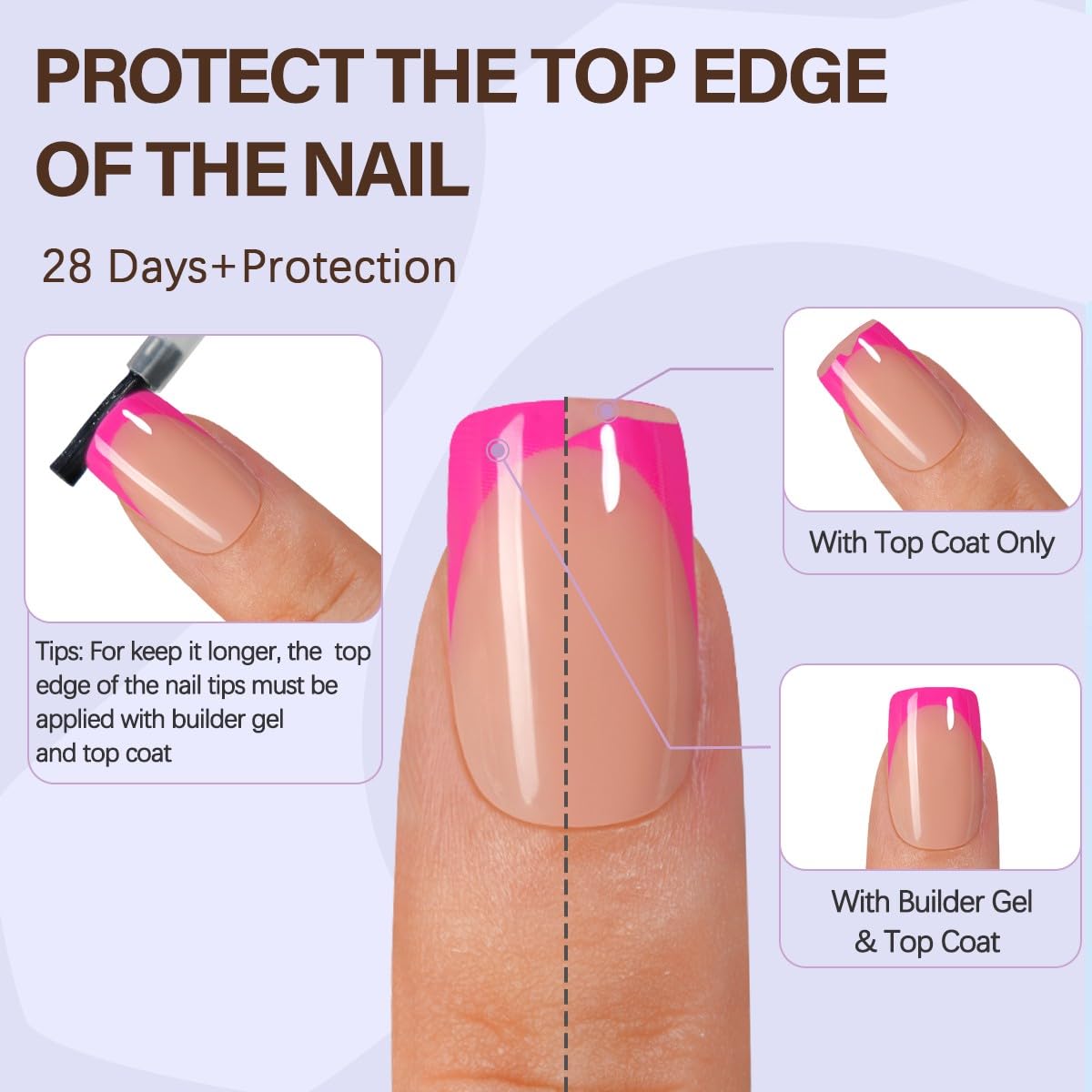 Misssix styled French manicure in lifestyle scene showcasing natural finish