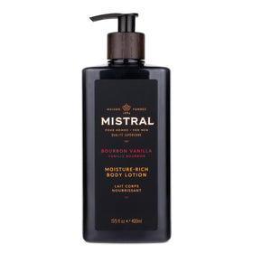 Mistral bottle front view showing bourbon vanilla label and premium packaging benefit