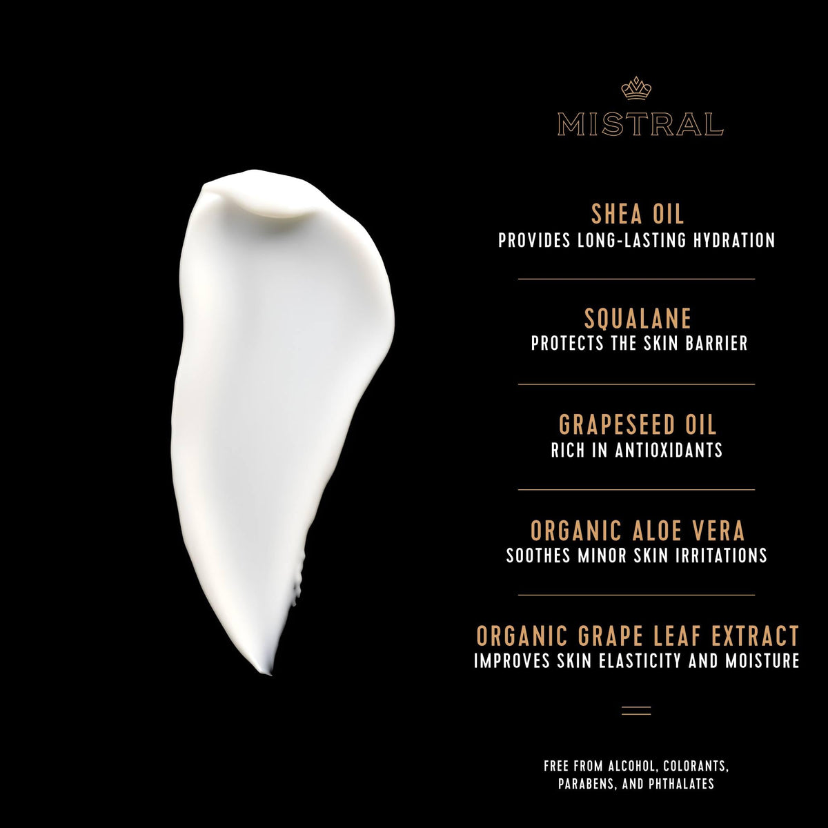Mistral bottle beside vanilla beans illustrating bourbon vanilla scent and natural ingredients