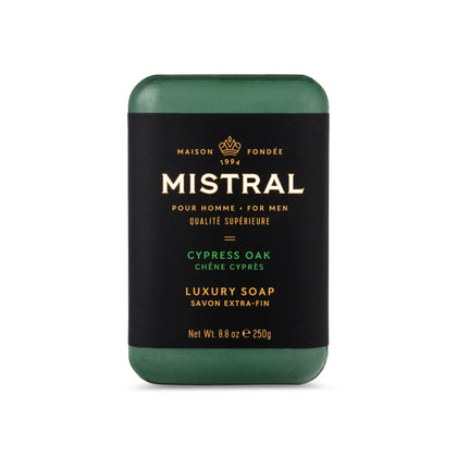 Mistral front packaging showing label and weight, communicates premium quality