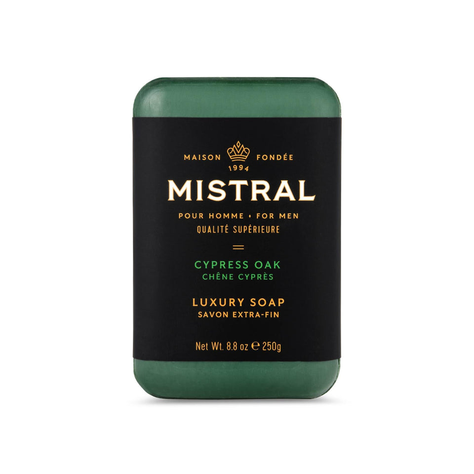 Mistral front packaging showing label and weight, communicates premium quality