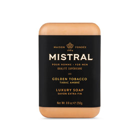 Mistral Golden Tobacco front packaging showing elegant label and scent