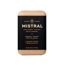 Mistral front packaging showing elegant branding and large 8.8 oz size benefit