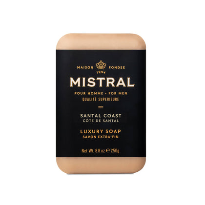 Mistral front packaging showing elegant branding and large 8.8 oz size benefit