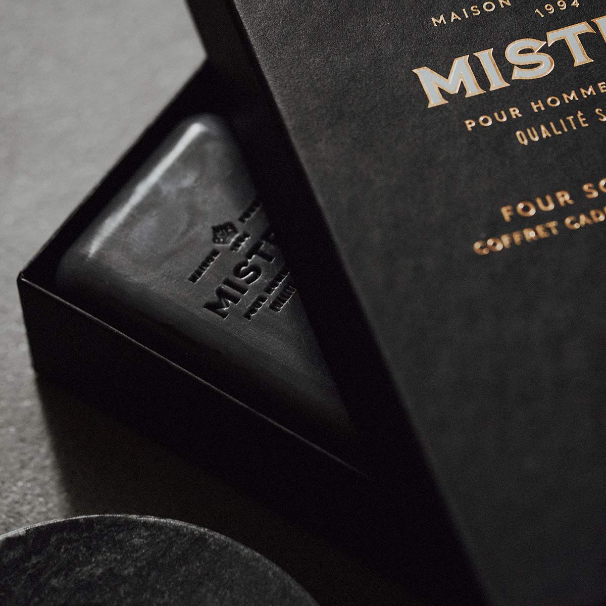 Mistral soap close-up texture with creamy lather demonstrating moisturizing grapeseed oil benefits