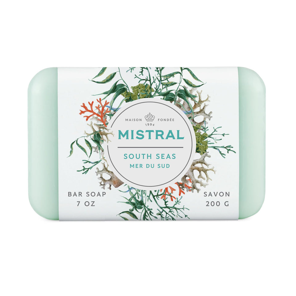 Mistral South Seas front packaging showing elegant label and size benefit