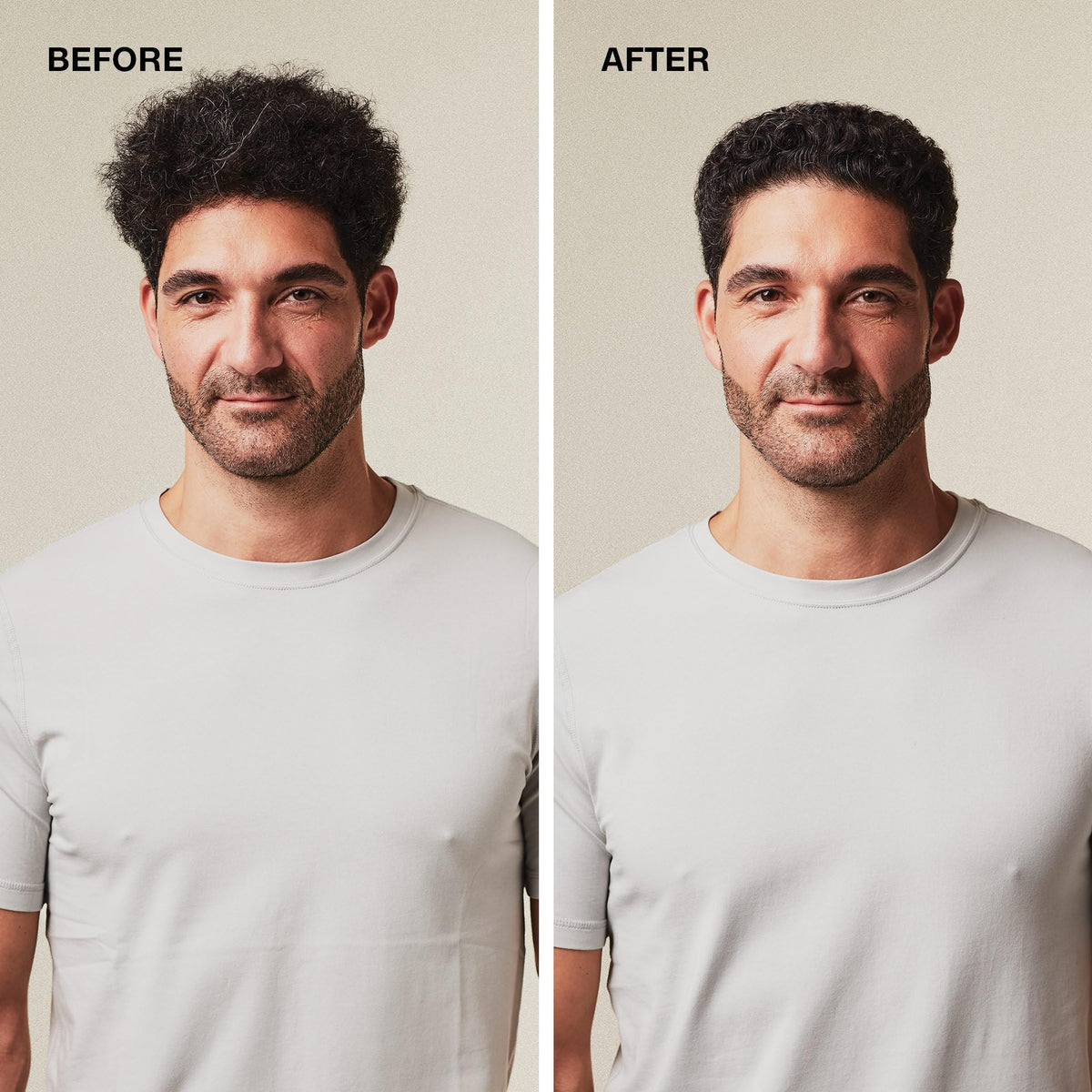 MITCH applied to men's hair showing styled look with added thickness benefit