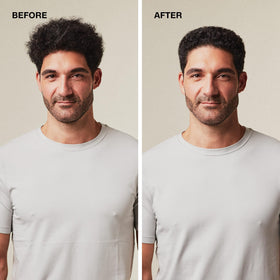 MITCH applied to men's hair showing styled look with added thickness benefit