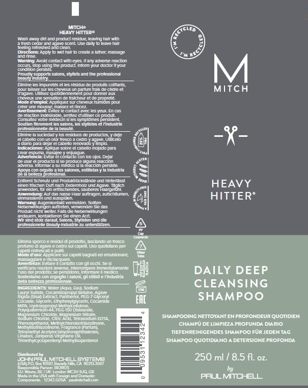 MITCH packaging badge showing PCR materials emphasizing reduced environmental impact