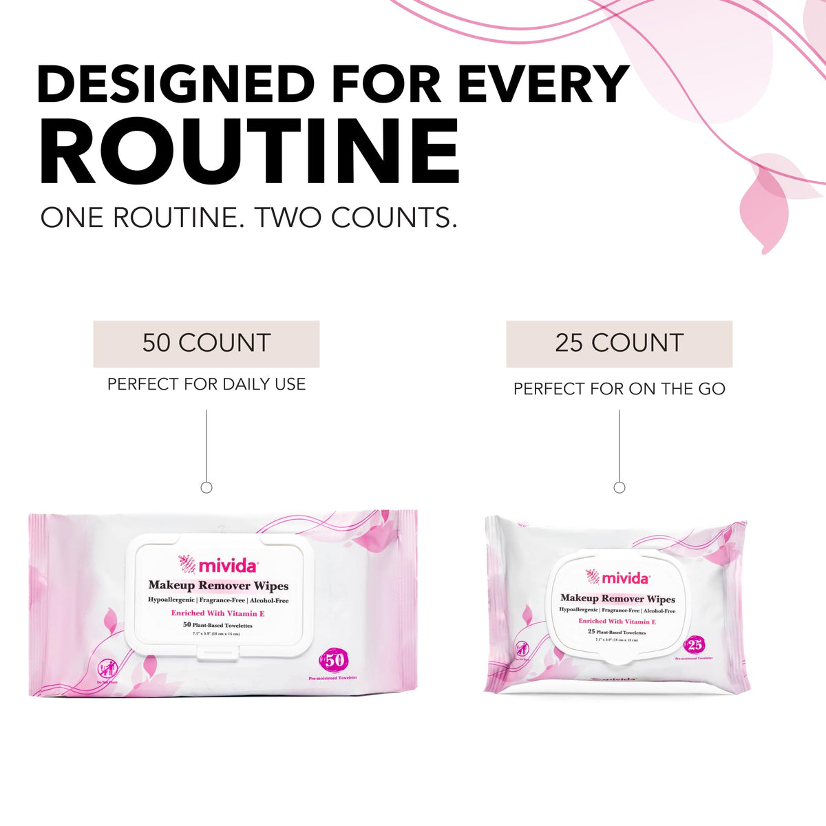 mivida wipes on bathroom counter suggesting daily skincare convenience
