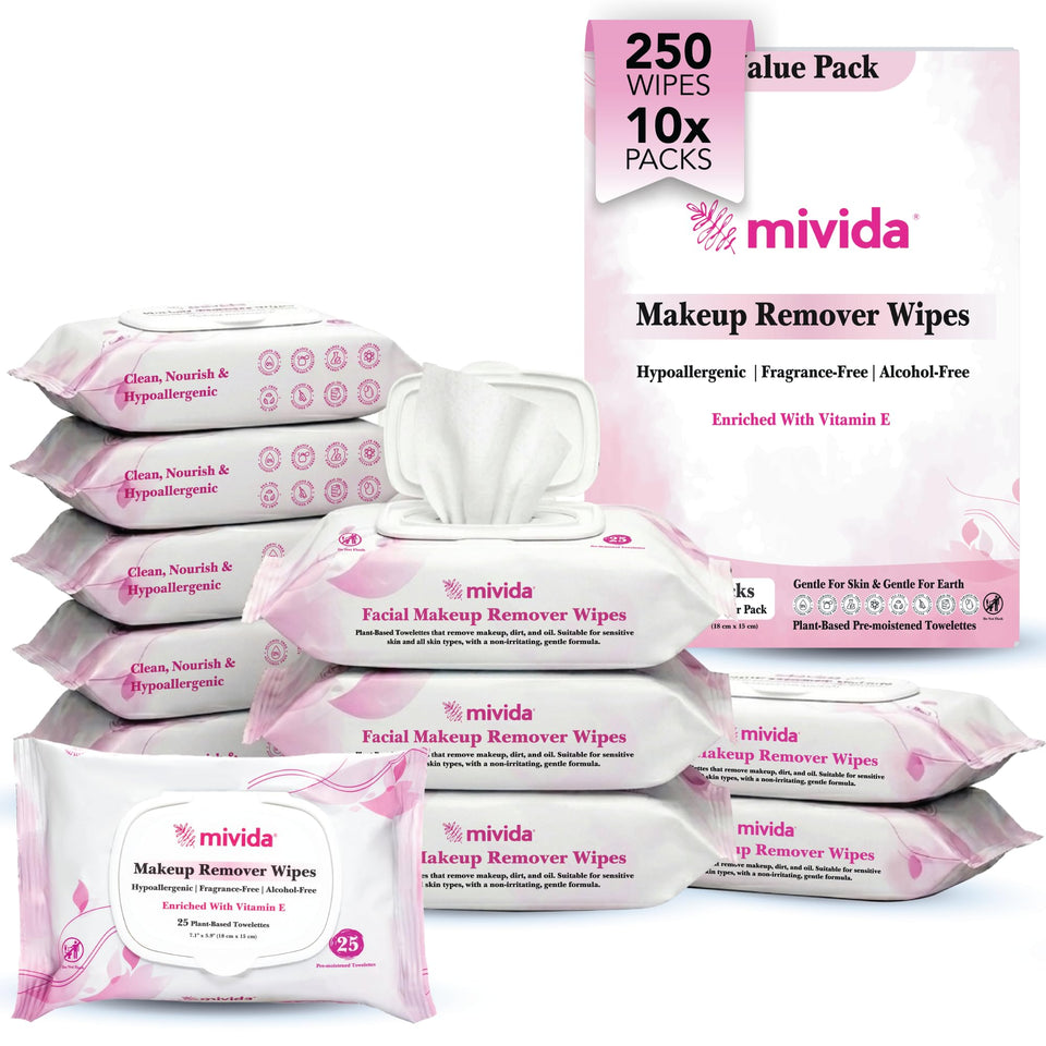 mivida front packaging box showing bulk 10-pack convenience and value