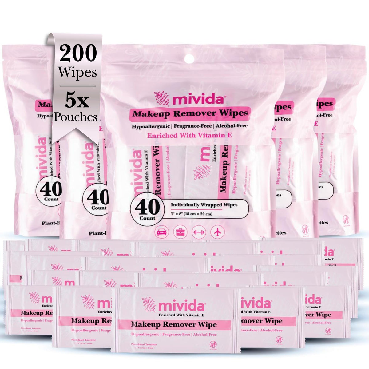 mivida front packaging showing five pouches and product benefits