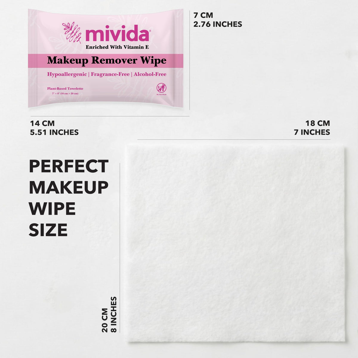 mivida open resealable pouch with wrapped wipes preventing drying