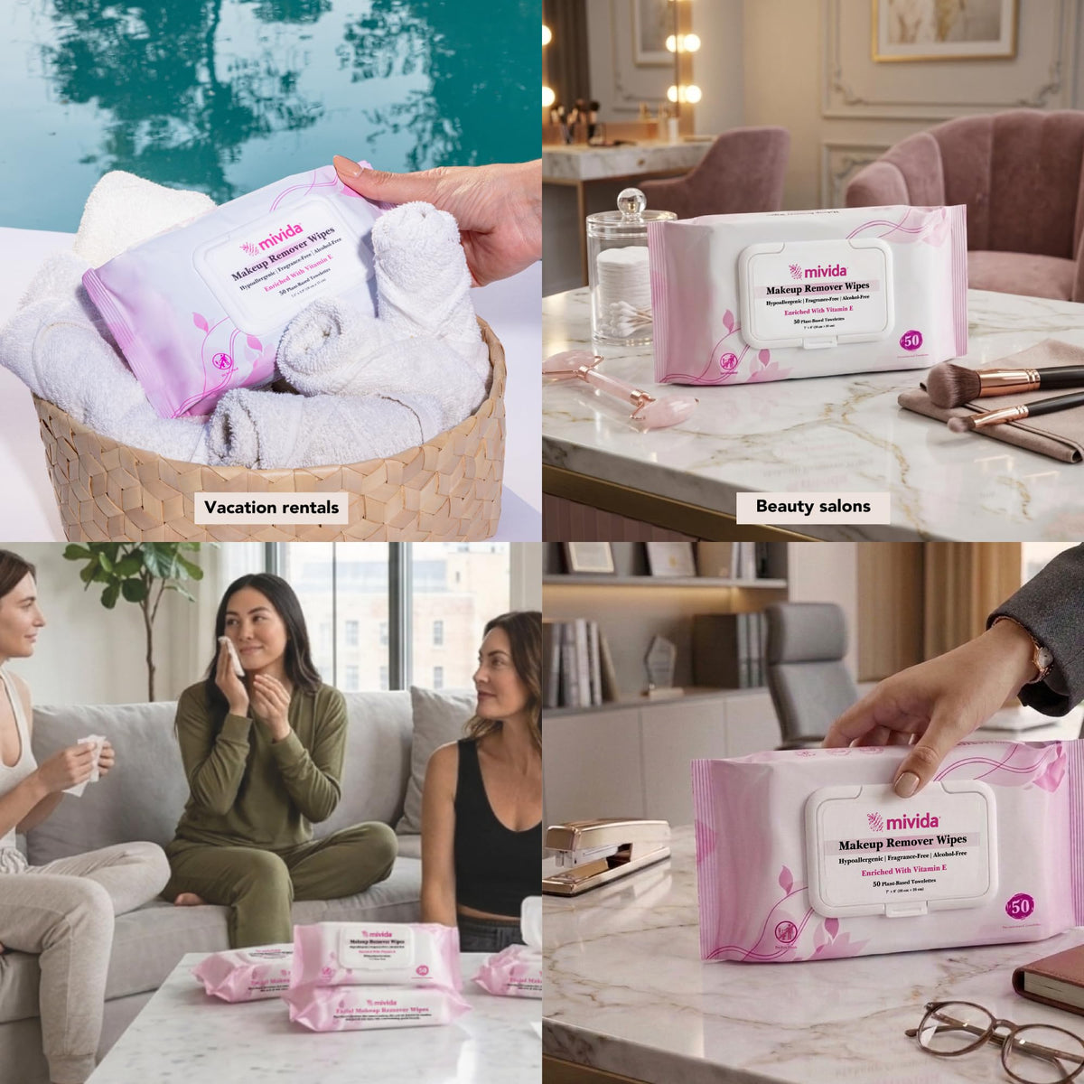 mivida wipe removing mascara showcasing effective, gentle cleanse