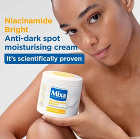 Mixa application on face in hand demonstrating fast absorption benefit