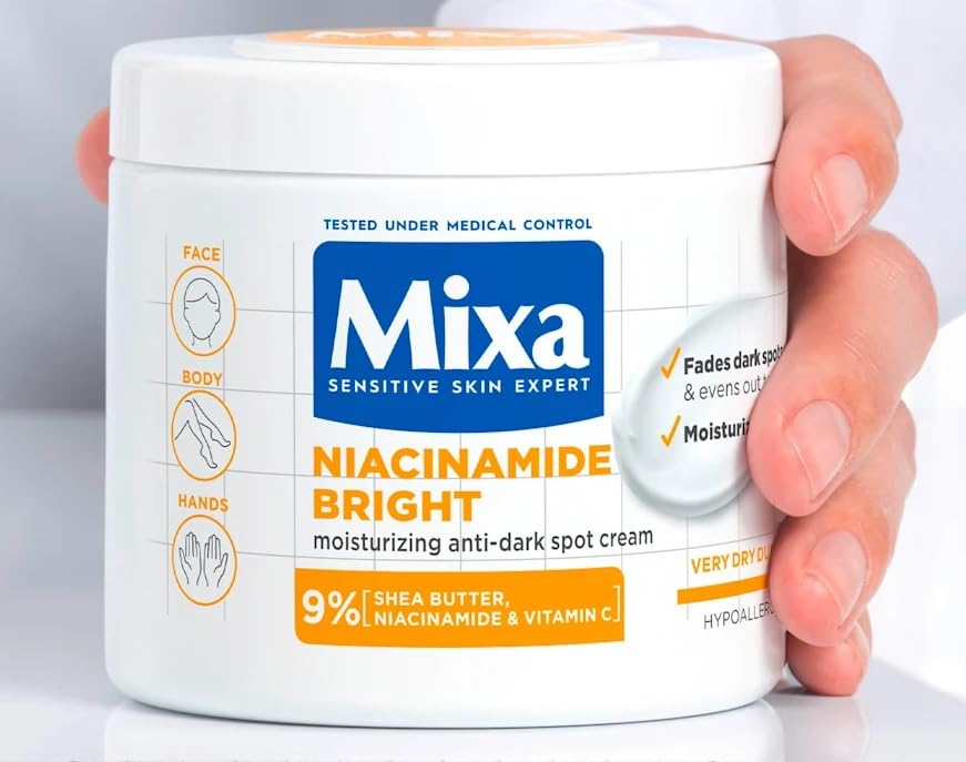 Mixa front jar 400ml showing product label and large size benefit