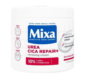 Mixa front packaging showing 10% urea and benefits