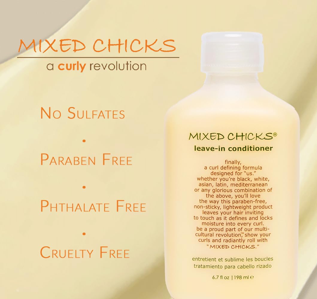 Mixed Chicks used with wide-tooth comb to ease detangling and reduce breakage