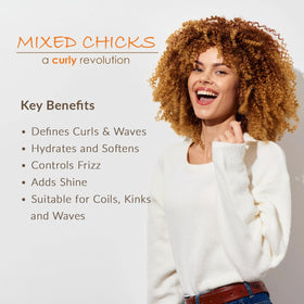 Mixed Chicks natural oils display highlighting nourishing oils for moisture