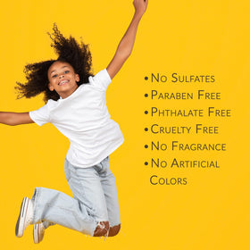 Mixed Chicks in use on child demonstrating reduced frizz and defined curls