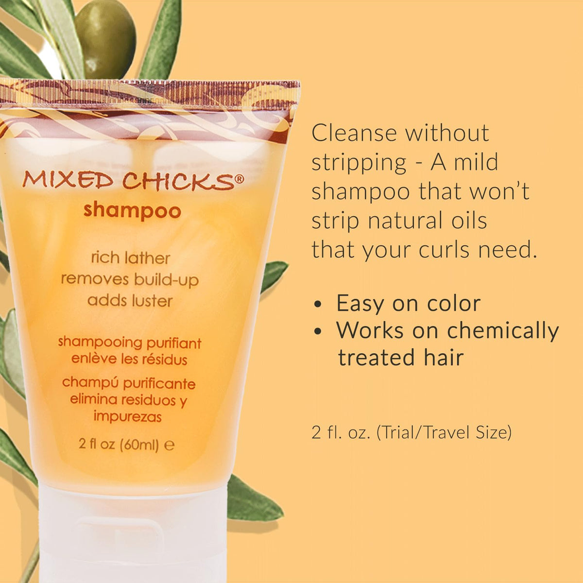 Mixed Chicks leave-in conditioner texture demonstrating smooth detangling