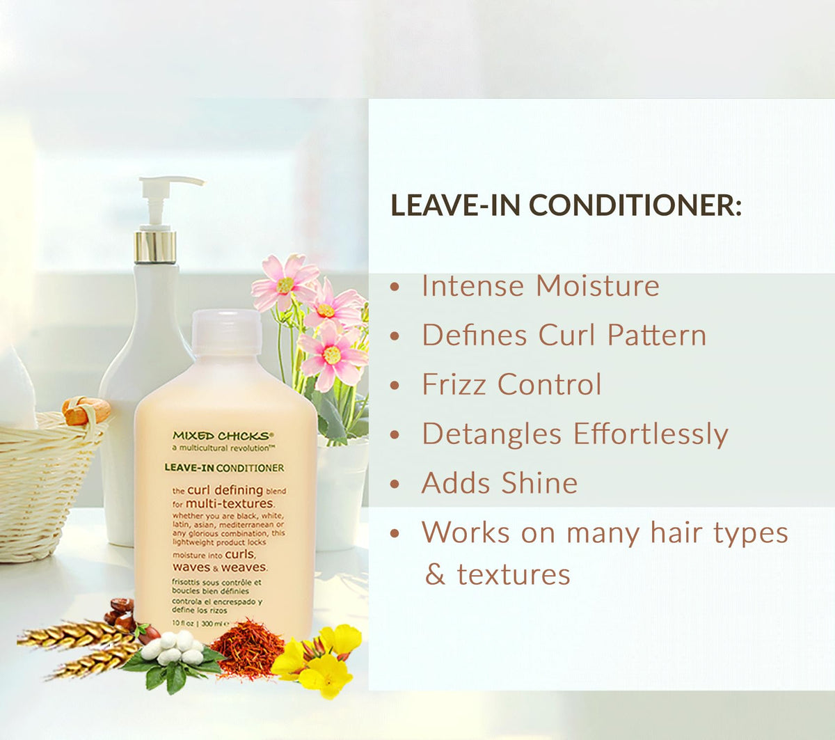 Mixed Chicks products on bathroom shelf representing everyday routine