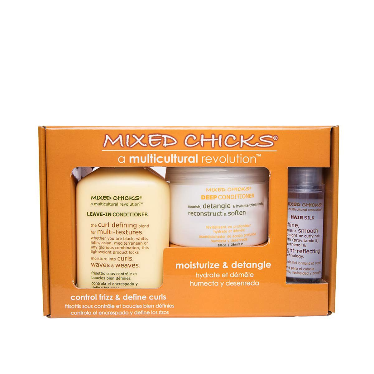 Mixed Chicks quad pack front packaging showing full set benefits