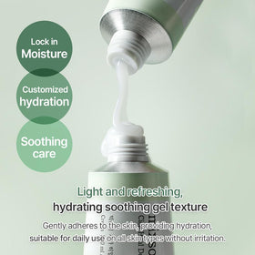 mixsoon applied to cheek illustrating immediate plumping and calming effect