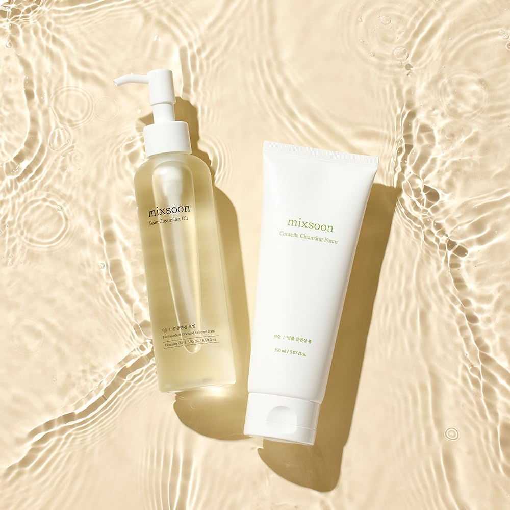 mixsoon bean cleansing oil texture on hand for gentle makeup removal