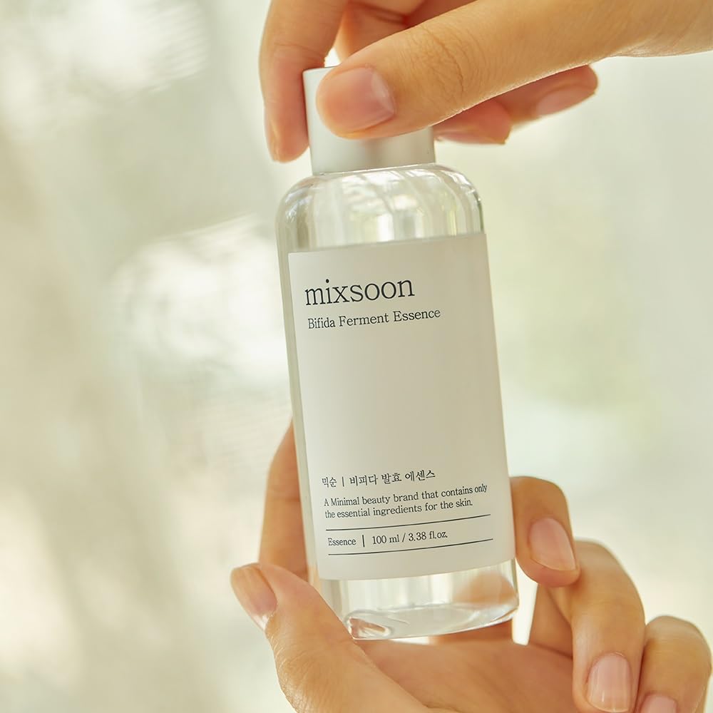 mixsoon bifida ferment essence in bathroom routine setting showing everyday simple use
