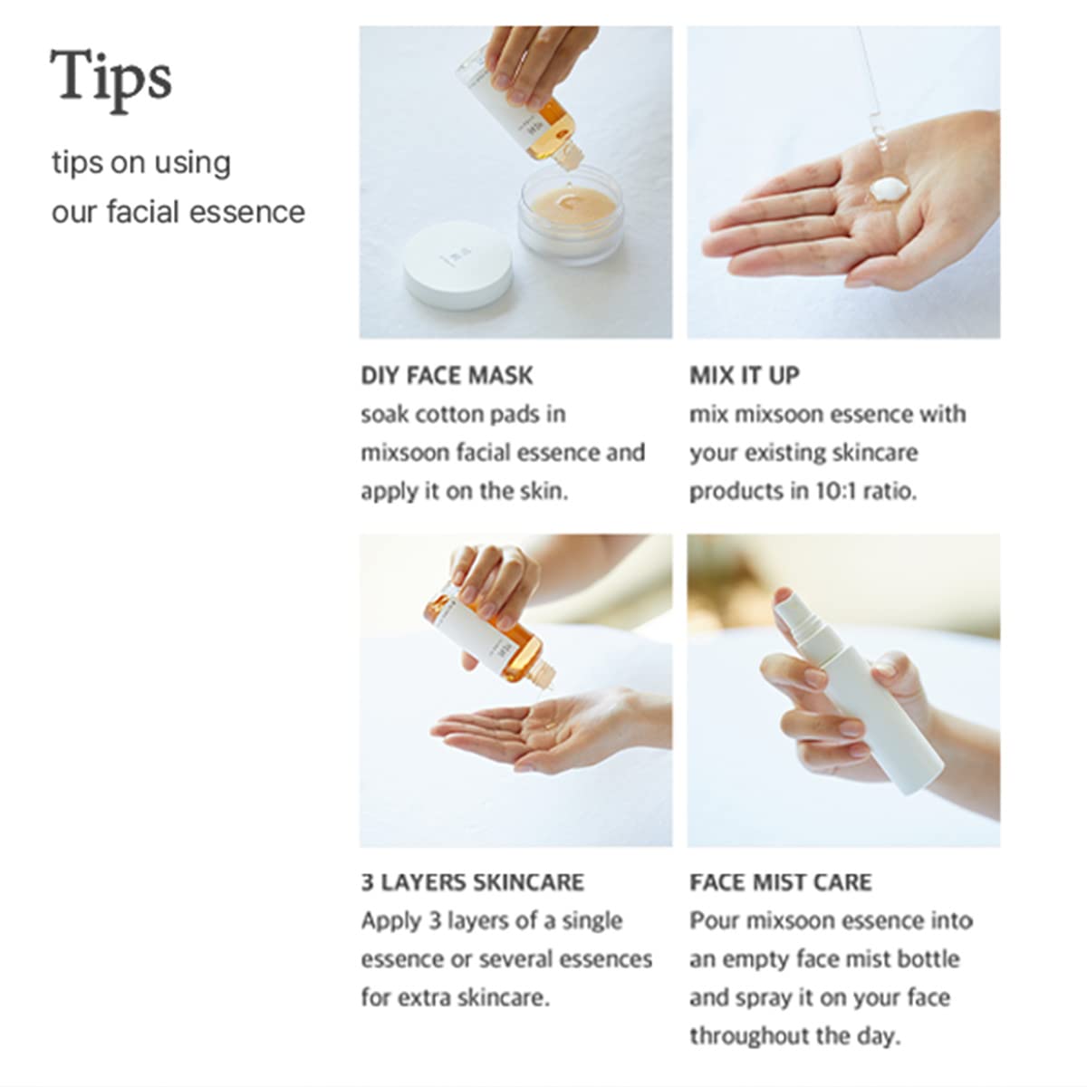 mixsoon on bathroom counter during skincare routine showing layering compatibility benefit