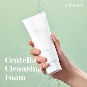 mixsoon foamy lather on palm demonstrating deep pore cleansing benefit