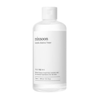 mixsoon centella toner front glass bottle showing label and volume for clarity