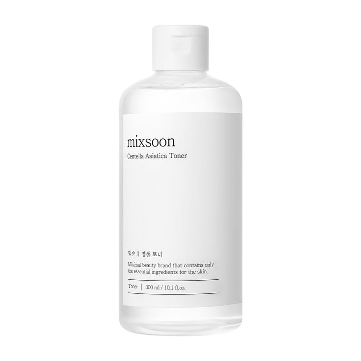 mixsoon centella toner front glass bottle showing label and volume for clarity
