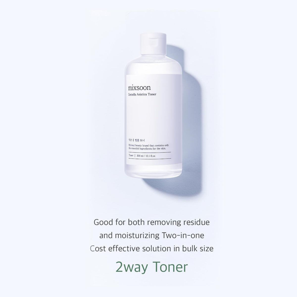 mixsoon centella toner applied on skin in lifestyle scene illustrating soothing effect