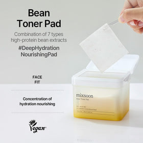 mixsoon close-up cotton pad texture visibly soft, gentle exfoliation benefit