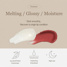 mixsoon balm swipe on lips revealing natural rosy tint and hydration benefit