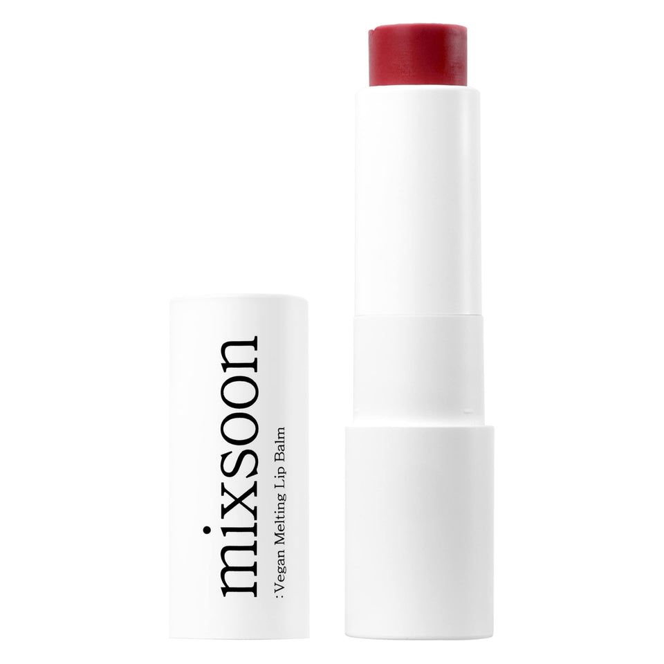 mixsoon front packaging showing compact balm and dry rose shade benefit