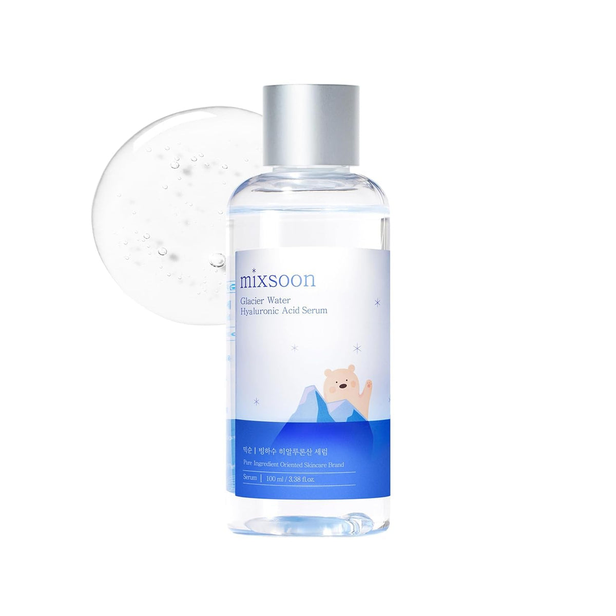 mixsoon front packaging showing glacier water serum and cooling benefit