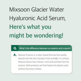 mixsoon glacier water visual emphasizing natural mineral hydration and soothing benefit