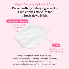 mixsoon label ingredients closeup highlighting collagen and PDRN for hydrated-feeling skin benefit