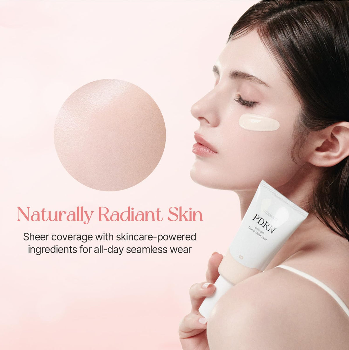 mixsoon lifestyle on vanity emphasizing everyday use and luminous skincare-makeup routine
