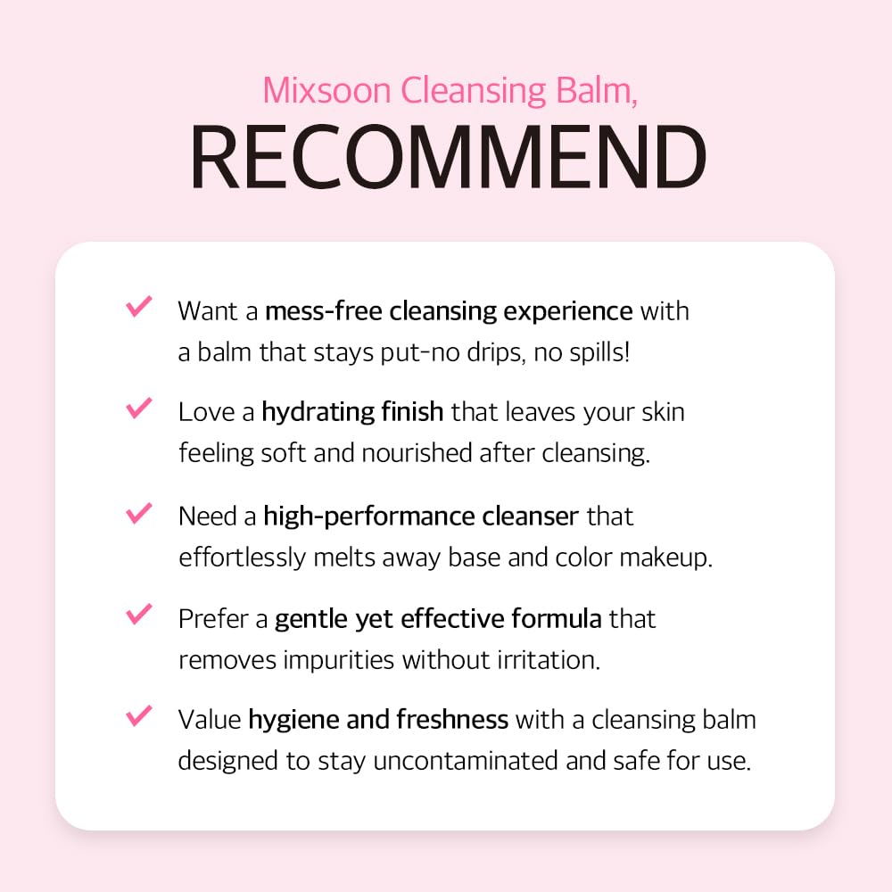 mixsoon melting action on hand showing balm turning to oil for effective makeup removal benefit