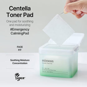 mixsoon open box with 120 pads and 180ml toner bottle ready for daily use
