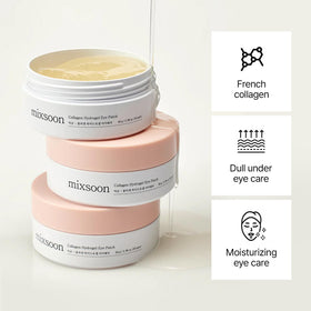 mixsoon open jar with visible stacked hydrogel eye patches for easy use
